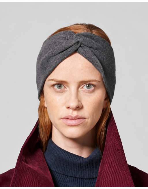Wärmendes Stirnband recycled aus Hanf/Biobaumwolle Unisex - anthrazit [6c7ef27a9a906a4d9f8fe67a96900f65]