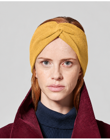 Wärmendes Stirnband recycled aus Hanf/Biobaumwolle Unisex - dijon [6564a59665ea811d1dc8e8b1aea287cc]