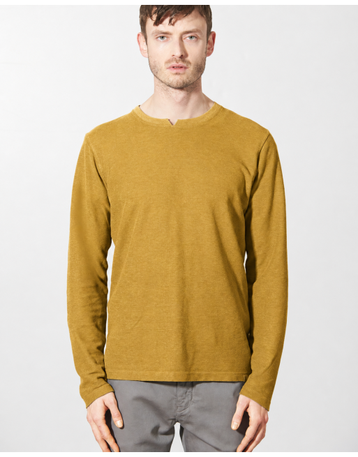 Langarmshirt Slim Fit Hanf/Biobaumwolle Herren - peanut [f685f265fea4e458803b7ab3e051c21e]