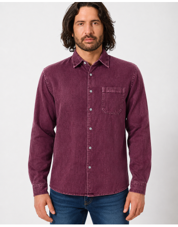 Lässiges 100% Hanf Hemd - Casual Fit - wineC [b7918f684945b3735b0d9f4fec0b1a1b]