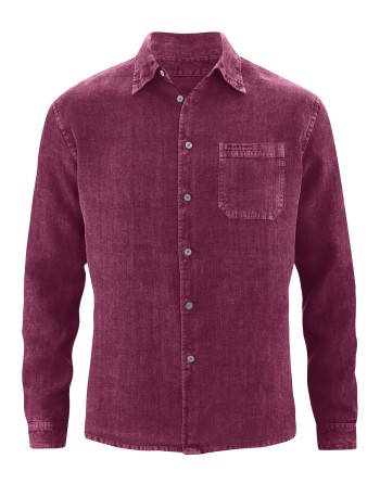 Lässiges 100% Hanf Hemd - Casual Fit - wineC [5aa7c34fdf089634b11f4c4d326f0d31]