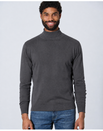 Feiner Rollkragenpullover Hanf/Biobaumwolle Normal Fit - anthrazit [08061059ebb7df39d54d5cb1fd52f98c]