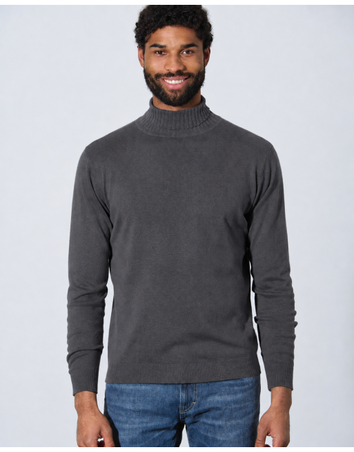 Feiner Rollkragenpullover Hanf/Biobaumwolle Normal Fit - anthrazit [08061059ebb7df39d54d5cb1fd52f98c]