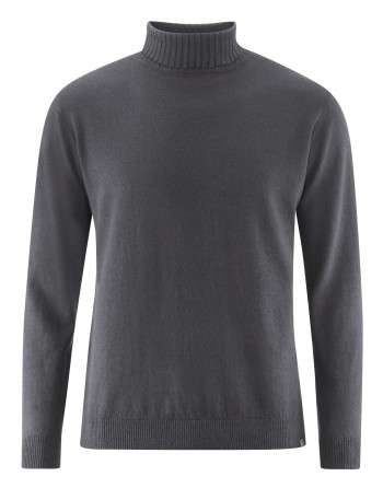 Feiner Rollkragenpullover Hanf/Biobaumwolle Normal Fit - anthrazit [c8007a7a4b54b9f9f574bb1b01f13376]