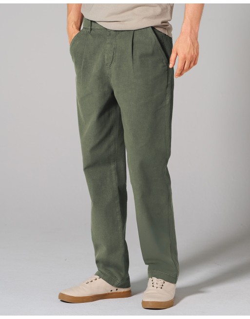 Cargohose mit Bundfalte aus Hanf/Bio-Baumwolle - moss [3de2851cdd55414f6a2544dab8a80e53]