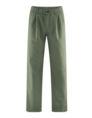 Cargohose mit Bundfalte aus Hanf/Bio-Baumwolle - moss [70bffbd56cada0ead963a877f14ce434]