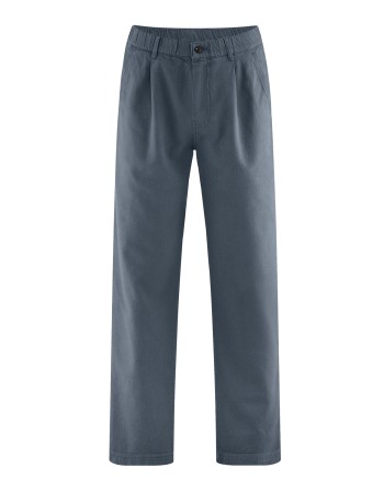 Cargohose mit Bundfalte aus Hanf/Bio-Baumwolle - graphit [f8e95222369bff35888bd1f902527a11]