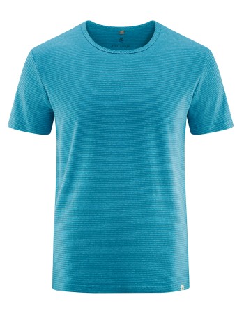 Herren Streifenshirt Hanf/Bio-Baumwolle Normal fit - azure-nature [9c4978182a35e01d046f02c1f18aa1c1]