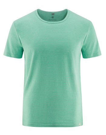 Herren Streifenshirt Hanf/Bio-Baumwolle Normal fit - miami-nature [126082a88ac10d81690c4b25a5bb476b]