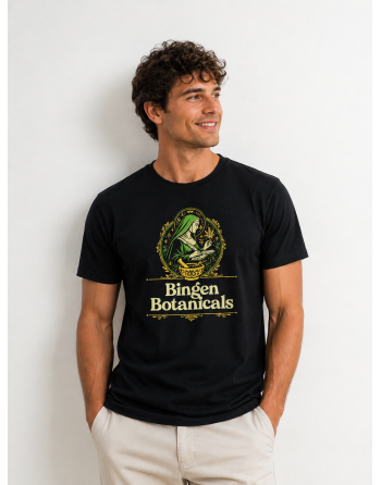 HempAge - T-shirt mit Print "Hildegard von Bingen" - black [ee70fa698360e9a54ab1202fc435ddc5]