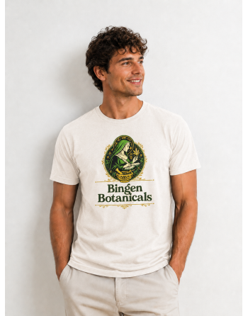 HempAge - T-shirt mit Print "Hildegard von Bingen" - offwhite [059985b623a8a5c2901f13787dca574f]