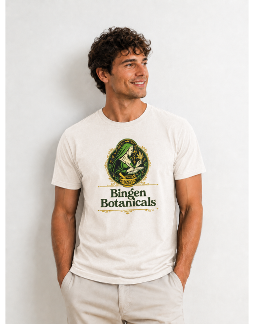 HempAge - T-shirt mit Print "Hildegard von Bingen" - offwhite [059985b623a8a5c2901f13787dca574f]