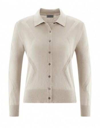 Melierte Strick-Jacke mit...