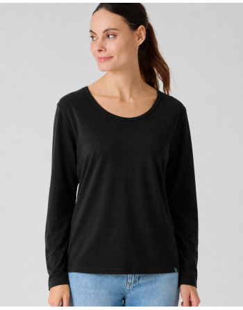 Longsleeve Damen Hanf/Biobaumwolle Casual fit - black [dc87505c75f792209ad814758d681baa]