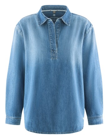 Jeans Bluse Hanf/Biobaumwolle Casual Fit - blue [dc37309acff219fb708abf4c2a790768]