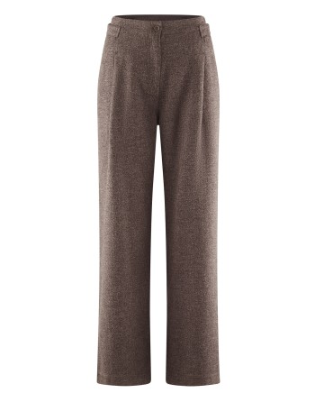 Weite Bundfaltenhose Damen Hanf/Biobaumwolle - mocca [430093ef8011b69aa06938f2a0bbdcf3]