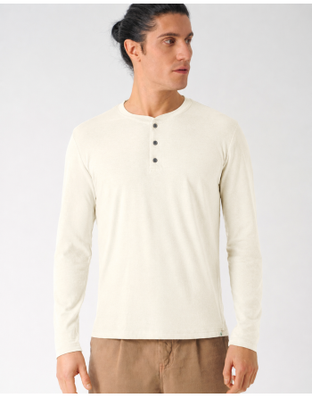 Jersey Henley Hanf/Biobaumwolle Normal Fit - offwhite [18950590862df031a948857f1bc2de40]
