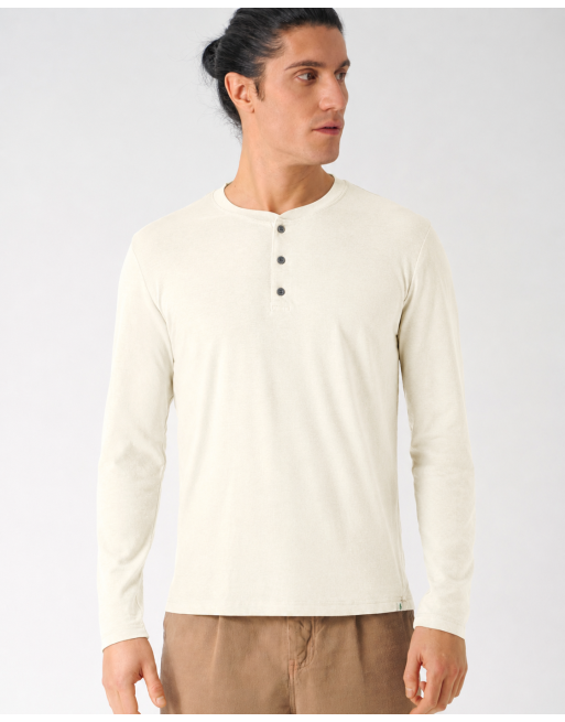 Jersey Henley Hanf/Biobaumwolle Normal Fit - offwhite [18950590862df031a948857f1bc2de40]