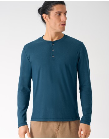 Jersey Henley Hanf/Biobaumwolle Normal Fit - reef [98f93bff2d80d228652df78ec2000d57]