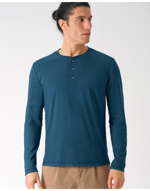 Jersey Henley Hanf/Biobaumwolle Normal Fit - reef [98f93bff2d80d228652df78ec2000d57]