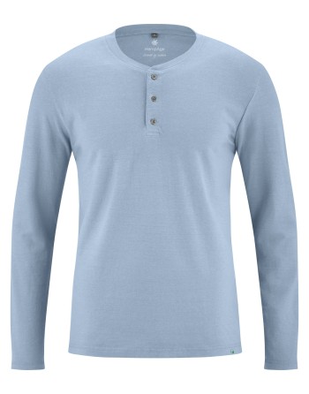 Jersey Henley Hanf/Biobaumwolle Normal Fit - smoke [871c52879685ffc92e1b15fc8c5c1921]