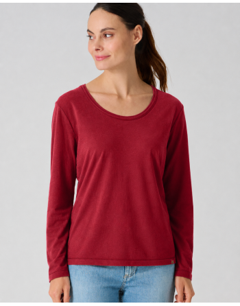 Longsleeve Damen Hanf/Biobaumwolle Casual fit - ruby [a8a64ebc97174ab1697a453b366fbd77]