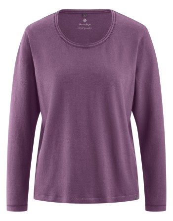 Longsleeve Damen Hanf/Biobaumwolle Casual fit - amethyst [81b80784f7301075281606685ae55aee]