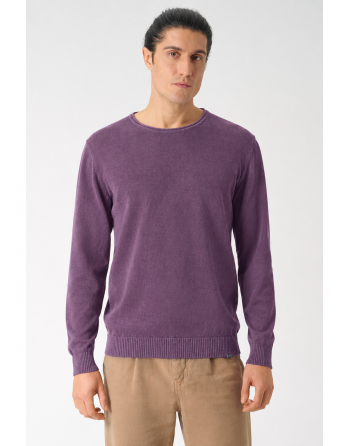 Sweater mit gerolltem Kragen Herren Hanf/Biobaumwolle Normal Fit - amethyst [eada27d77bdce5451a373962e7be846b]