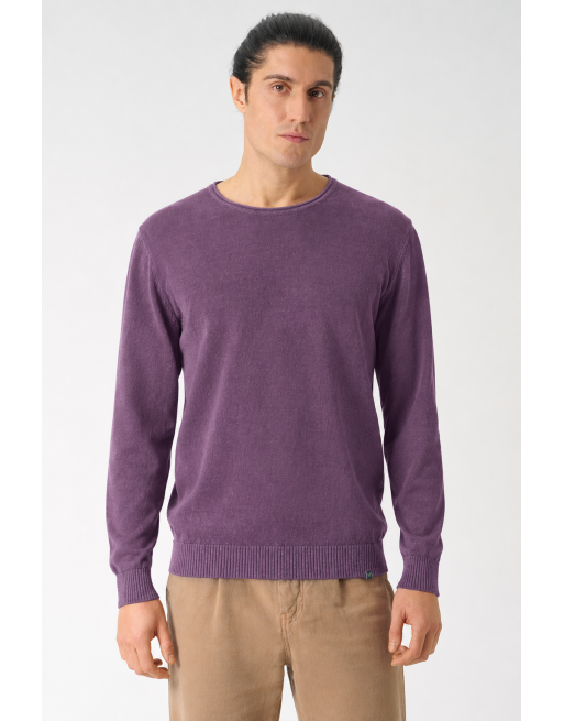Sweater mit gerolltem Kragen Herren Hanf/Biobaumwolle Normal Fit - amethyst [eada27d77bdce5451a373962e7be846b]