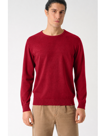 Sweater mit gerolltem Kragen Herren Hanf/Biobaumwolle Normal Fit - ruby [e456ea40621f33200a3ac6fa4ffa461b]