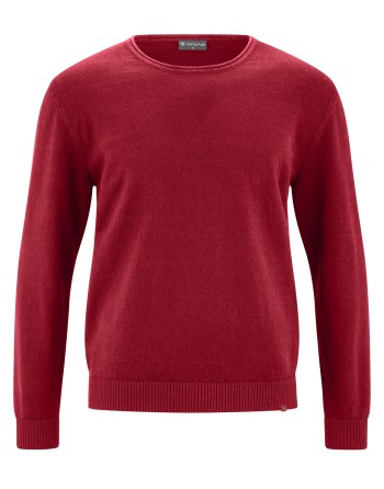 Sweater mit gerolltem Kragen Herren Hanf/Biobaumwolle Normal Fit - ruby [775db85b032a25a2bc112235551f0f2a]