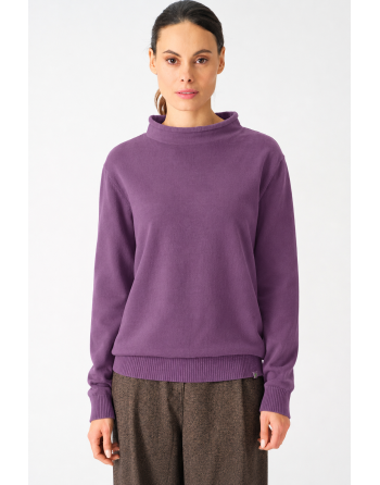 Recycled Rollkragen Sweater Damen Hanf/Biobaumwolle Normal Fit - amethyst [e1be872c5dd4b30c0cb53bfc2047346e]