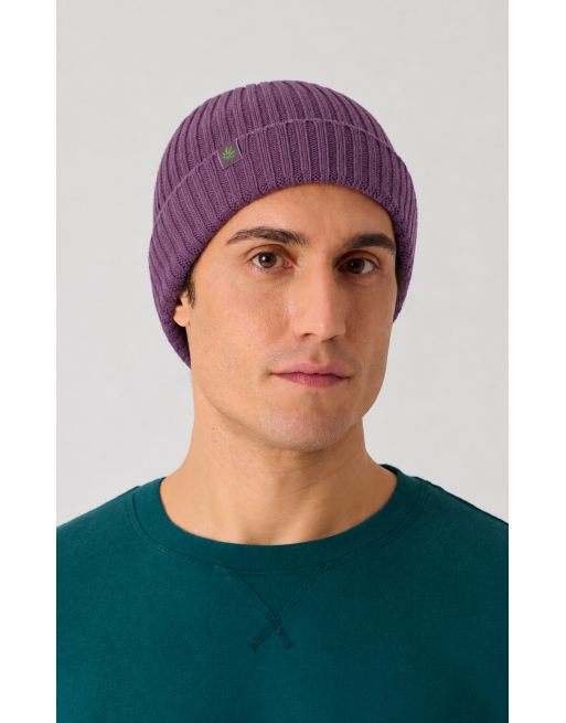 Strickmütze recycled Hanf/Biobaumwolle - amethyst [9436cf487d534da6473de32d18c30661]