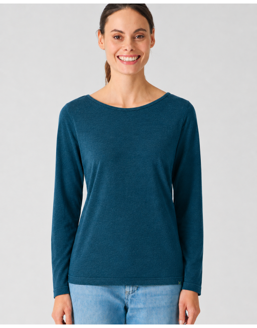 Damen Longsleeve U-Boot Ausschnitt Lyocell (Hanf) Normal fit - reef [2a6640935e2f214c1baff3e21c794475]
