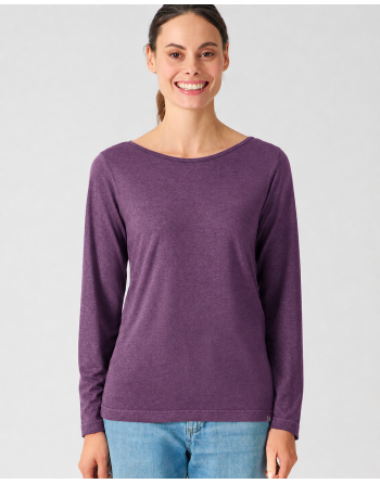 Damen Longsleeve U-Boot Ausschnitt Lyocell (Hanf) Normal fit - amethyst [dcaba4f28c008f6198f28c458750e548]