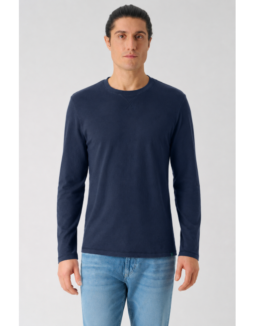 Langarmshirt Herren Normal Fit - navy [65ceb9c3ae773304932b0503e44b5138]