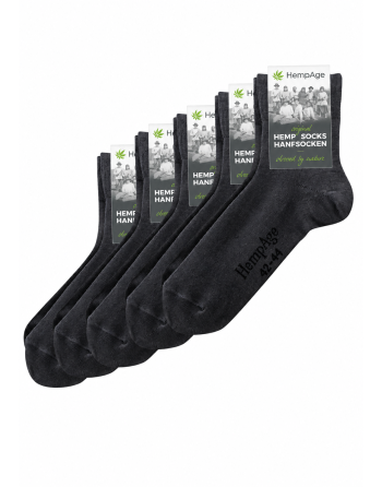Klassische 90% Hanfsocke 5er Set - black [89f0f4e360f7a49cb15a108ecdfeb8c3]