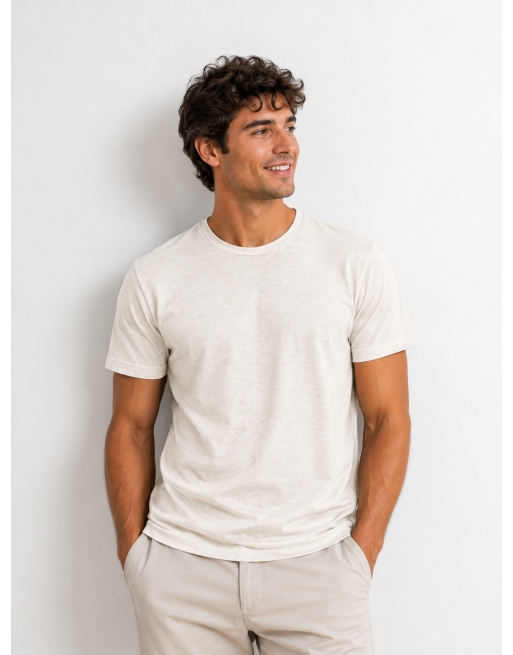 T-shirt Hanf/ Bio-Baumwolle ungelabelt - offwhite [57e0804bde50d6f0c09766d9e0b6e676]