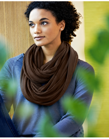 Legerer Schlauchschal Hanf/Biobaumwolle Unisex - espresso [fadfcf553d4c05720956fd492d914216]