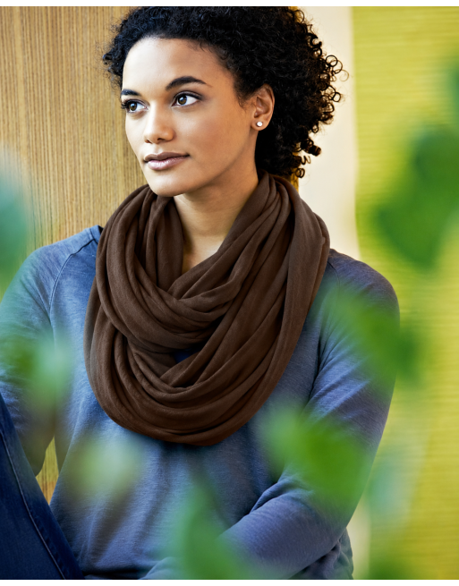 Legerer Schlauchschal Hanf/Biobaumwolle Unisex - espresso [fadfcf553d4c05720956fd492d914216]