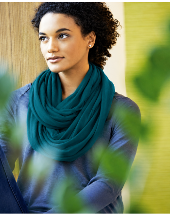 Legerer Schlauchschal Hanf/Biobaumwolle Unisex - teal [a60be1b306a926025b2f9c5fc4d6a5e5]