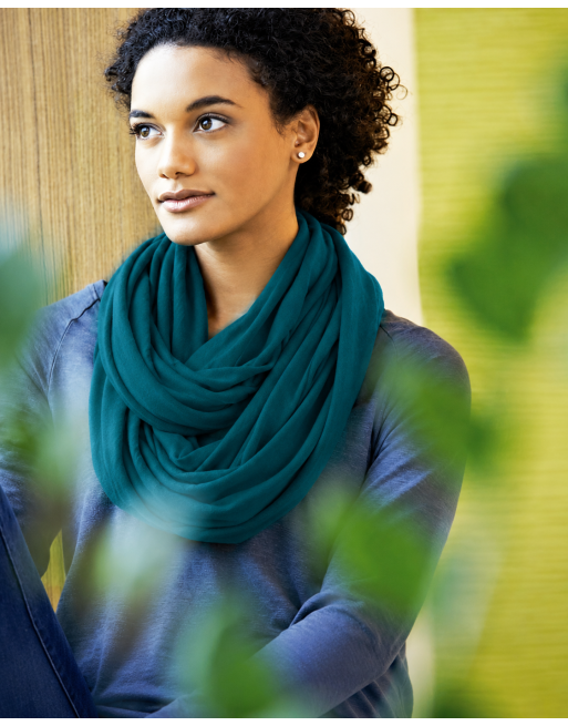 Legerer Schlauchschal Hanf/Biobaumwolle Unisex - teal [a60be1b306a926025b2f9c5fc4d6a5e5]